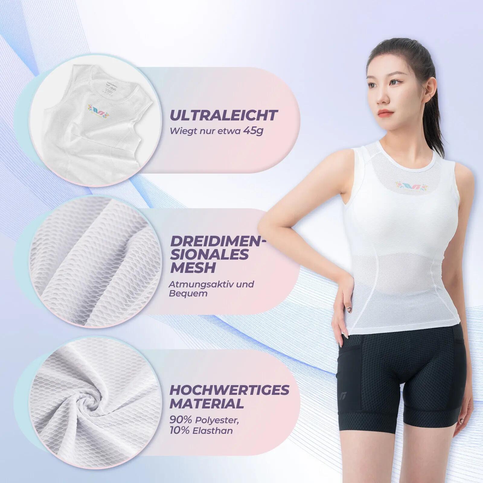 Damen ärmelloses Radtrikot leicht atmungsaktiv 3/5
