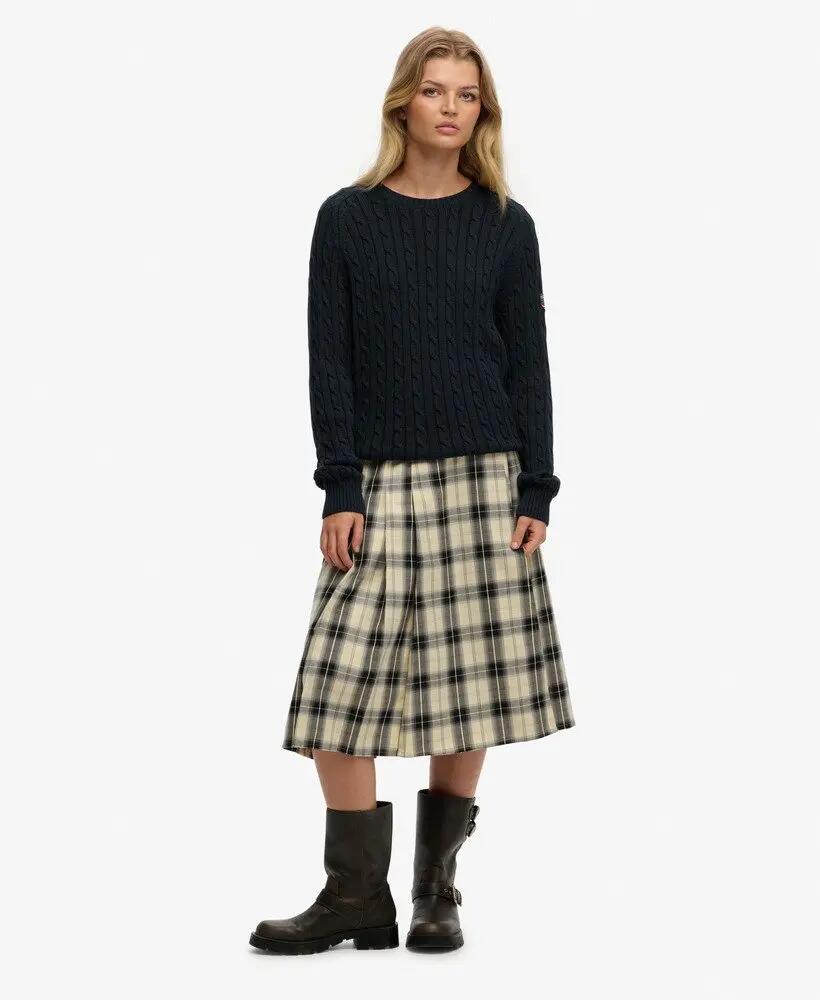 superdry Jupe midi plissée à carreaux 3/7