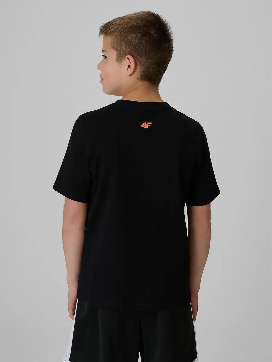 T-shirt regular z nadrukiem chłopięcy 4F 4FJRSS26TTSHM4278 2/6