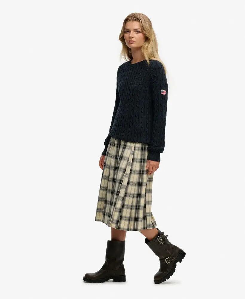 superdry Jupe midi plissée à carreaux 2/7