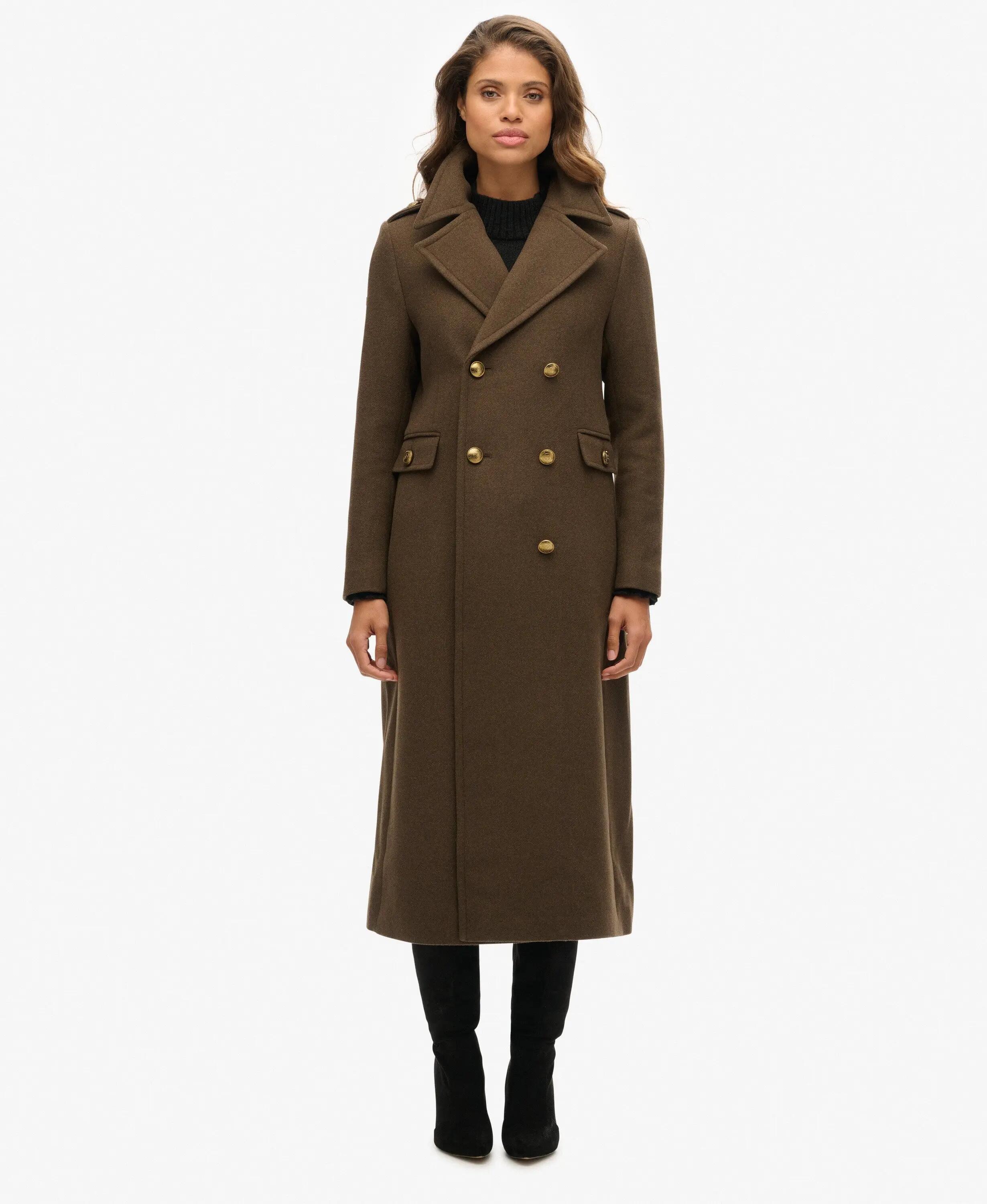 superdry Manteau croisé en mélange de laine – coupe slim, Longline 4/6