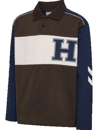 hummel Polo manches longues en jersey en coton biologique – TURKISH COFFEE