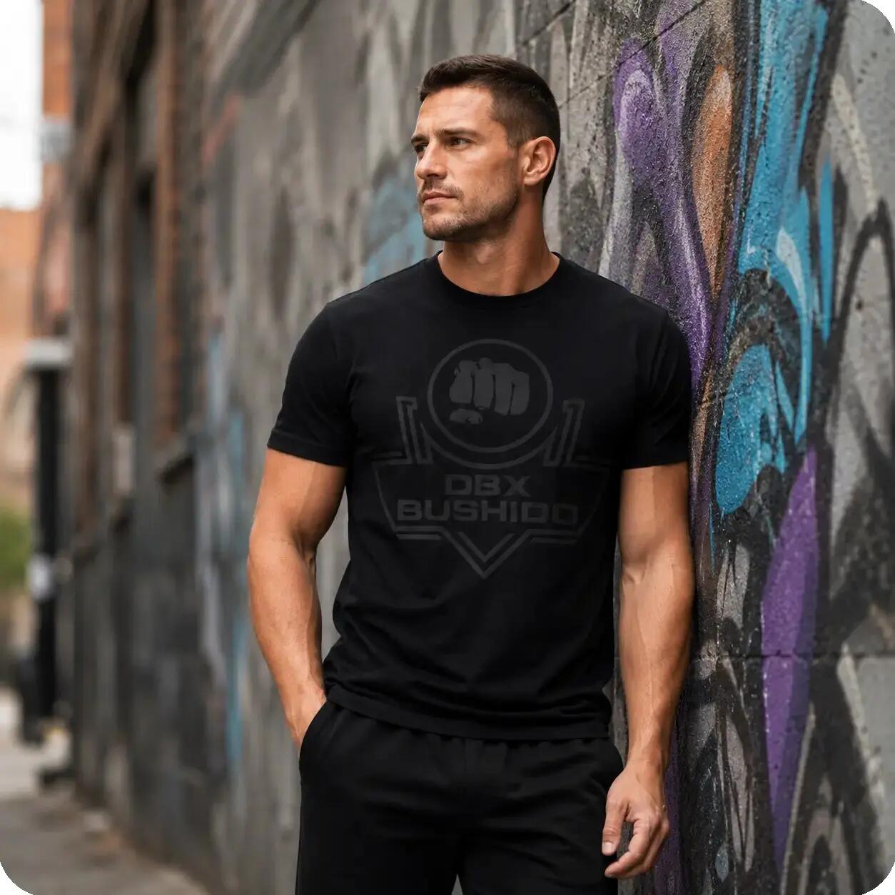 T-shirt męski Koszulka czarna bawełniana DBX Bushido 2/7