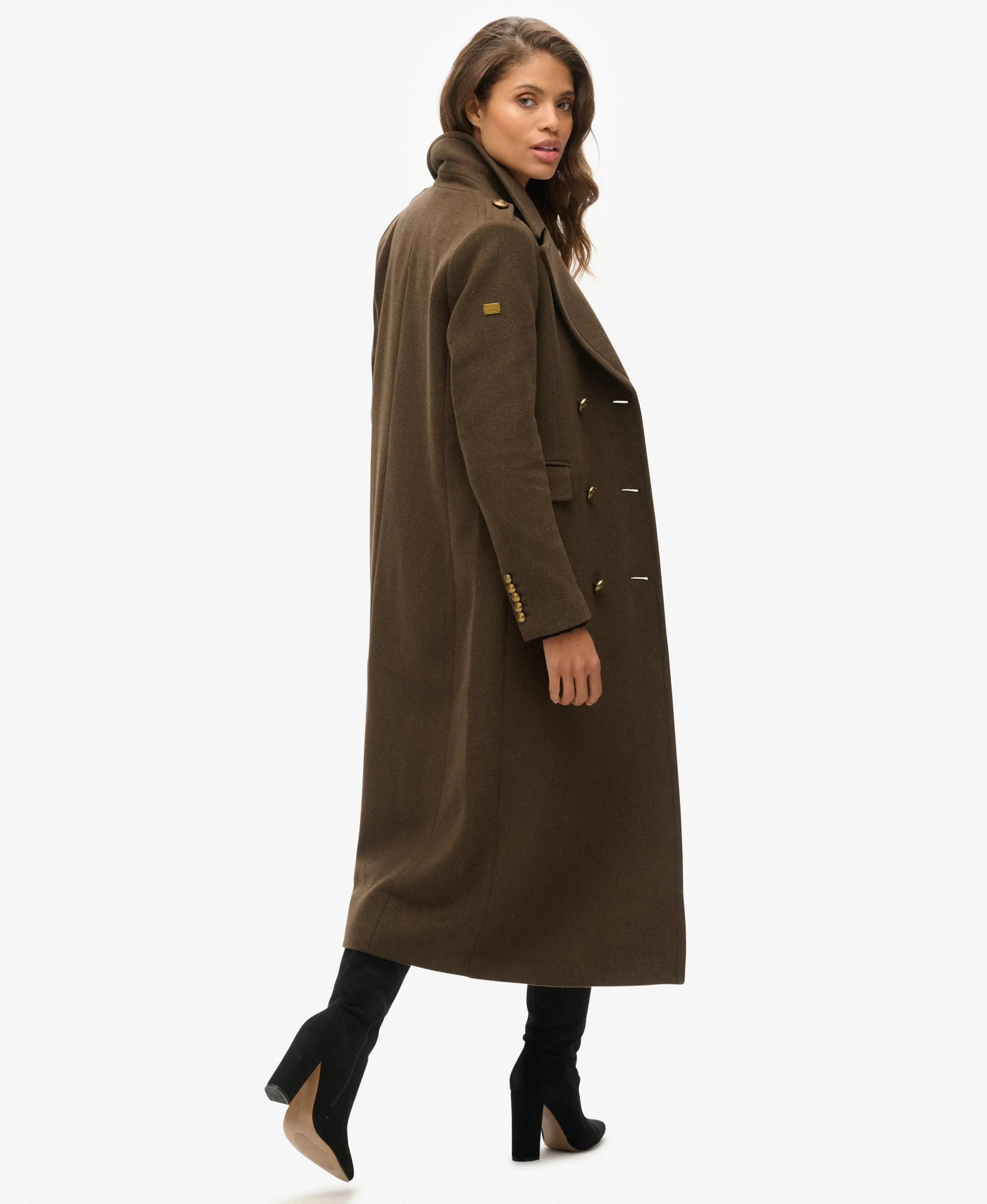 superdry Manteau croisé en mélange de laine – coupe slim, Longline 3/6