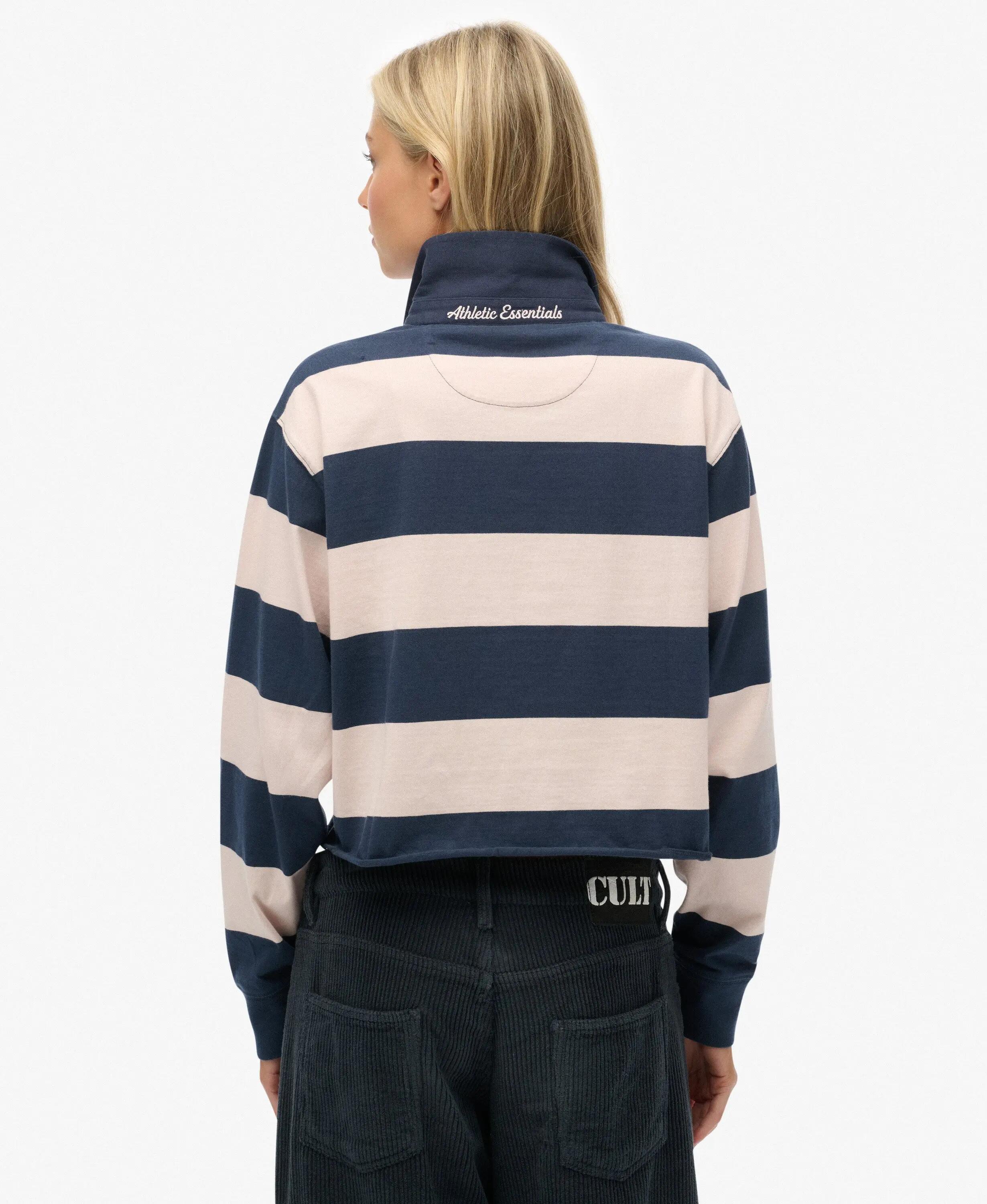 superdry Cropped Rugby Top met Strepen – Oversized Pasvorm 5/6
