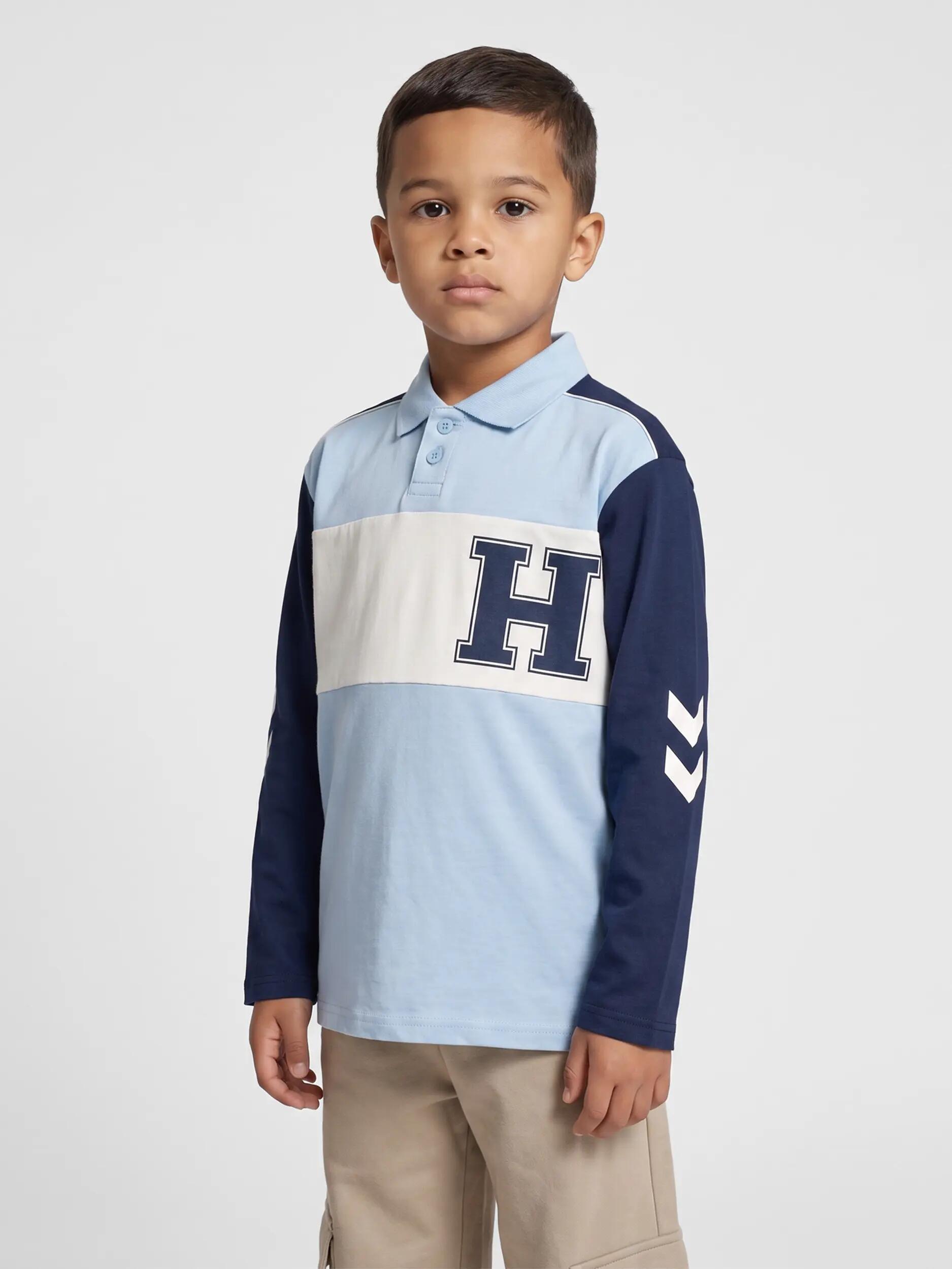 hummel Polo hmlROBIN JERSEY POLO L/S in cotone biologico 6/7