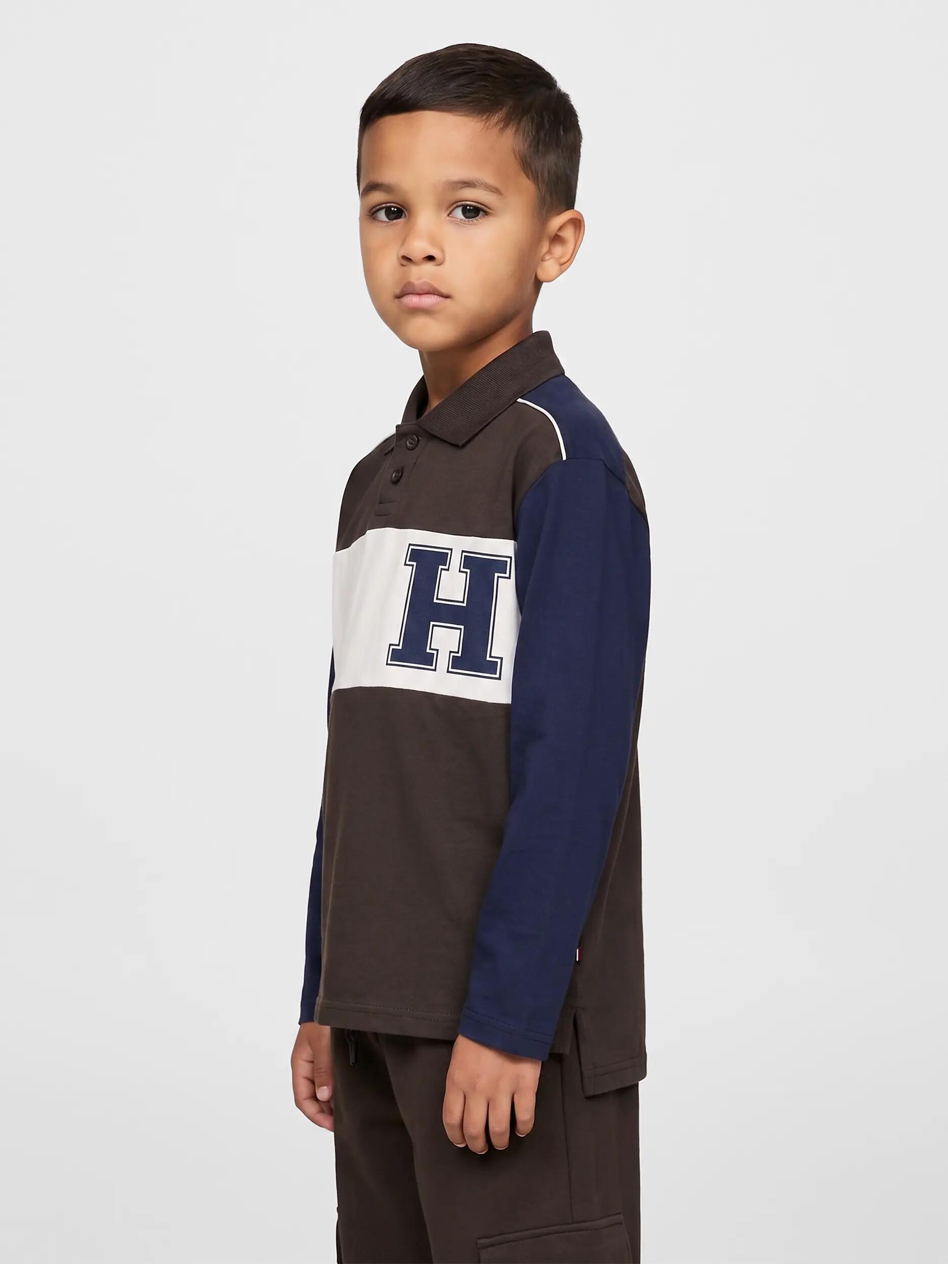 hummel Lange mouw jersey polo van biologisch katoen – TURKISH COFFEE 6/6