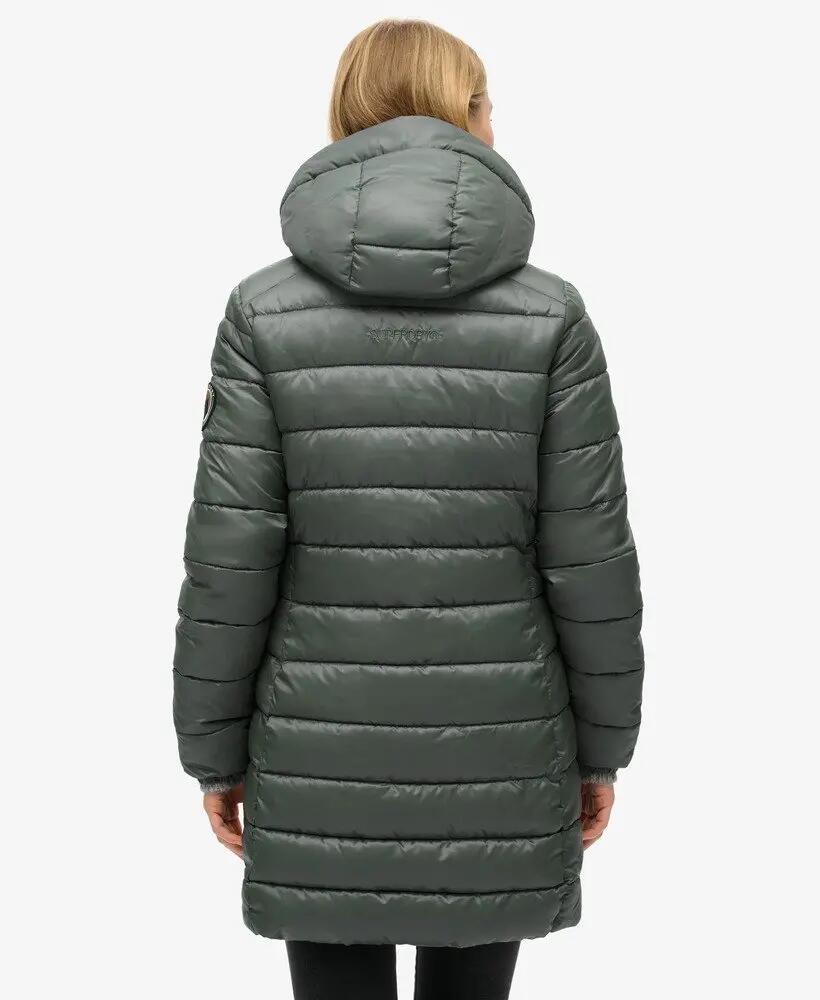 superdry Kurtka pikowana Hooded Fuji Mid - Stormy Weather Blue 4/6