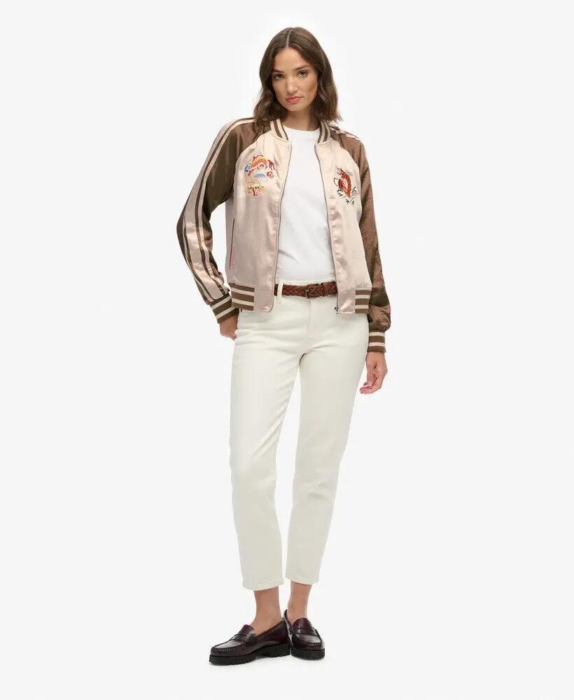 superdry Bomber Suikajan bordada Champagne/Antique Bronze 3/7
