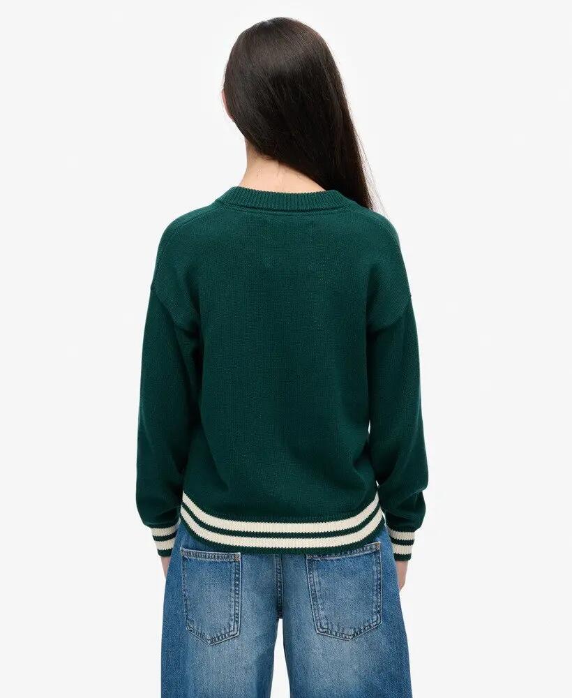 superdry Cardigan tricot oversize en coton bio 5/6
