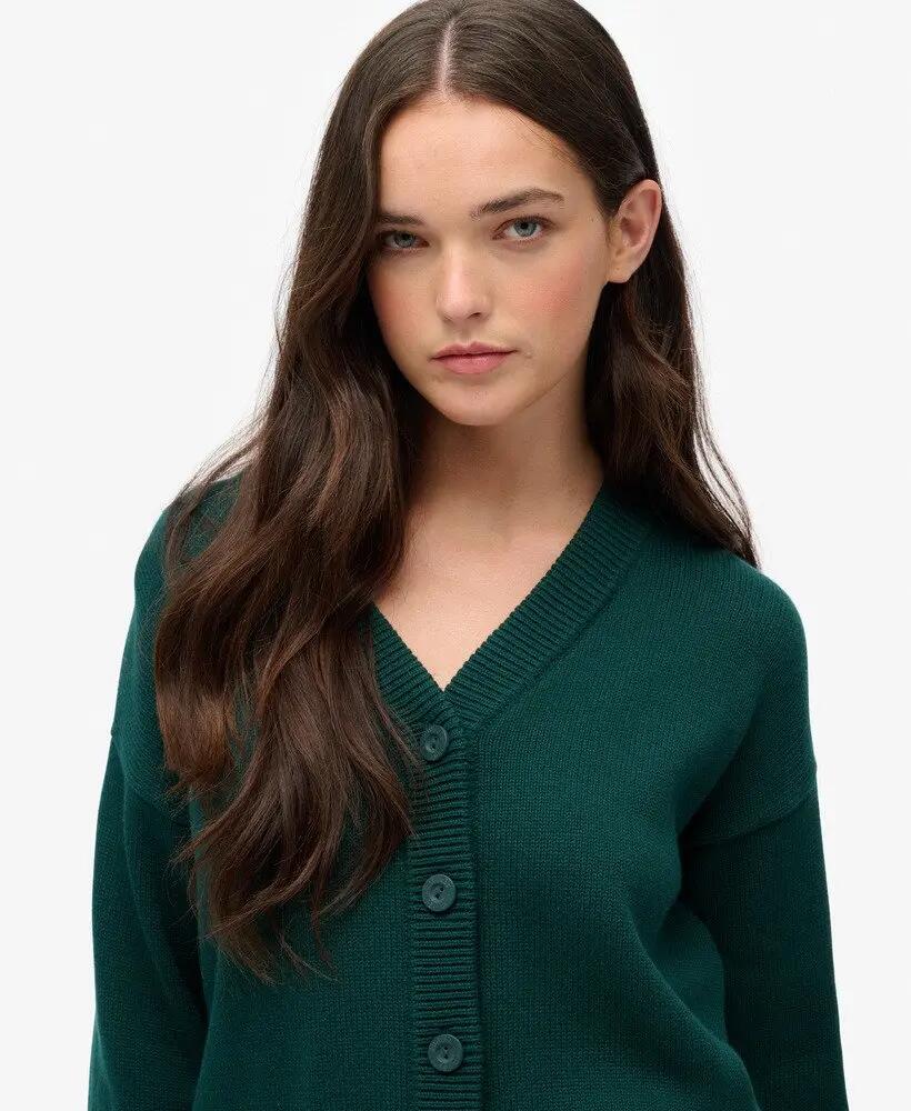 superdry Cardigan tricot oversize en coton bio 4/6