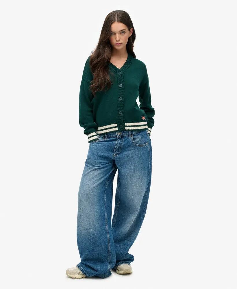 superdry Cardigan tricot oversize en coton bio 3/6