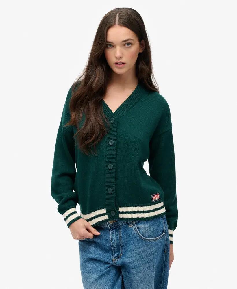 superdry Cardigan tricot oversize en coton bio 2/6