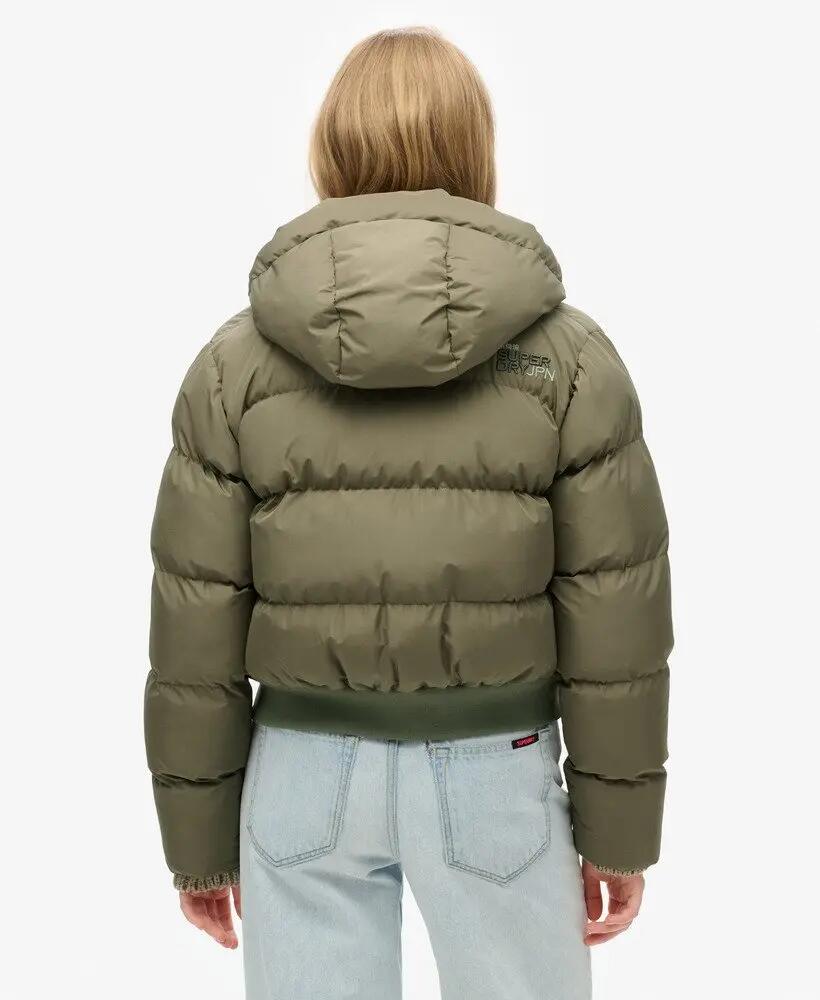 superdry Bomber acolchado con capucha en poliéster reciclado para mujer 4/6