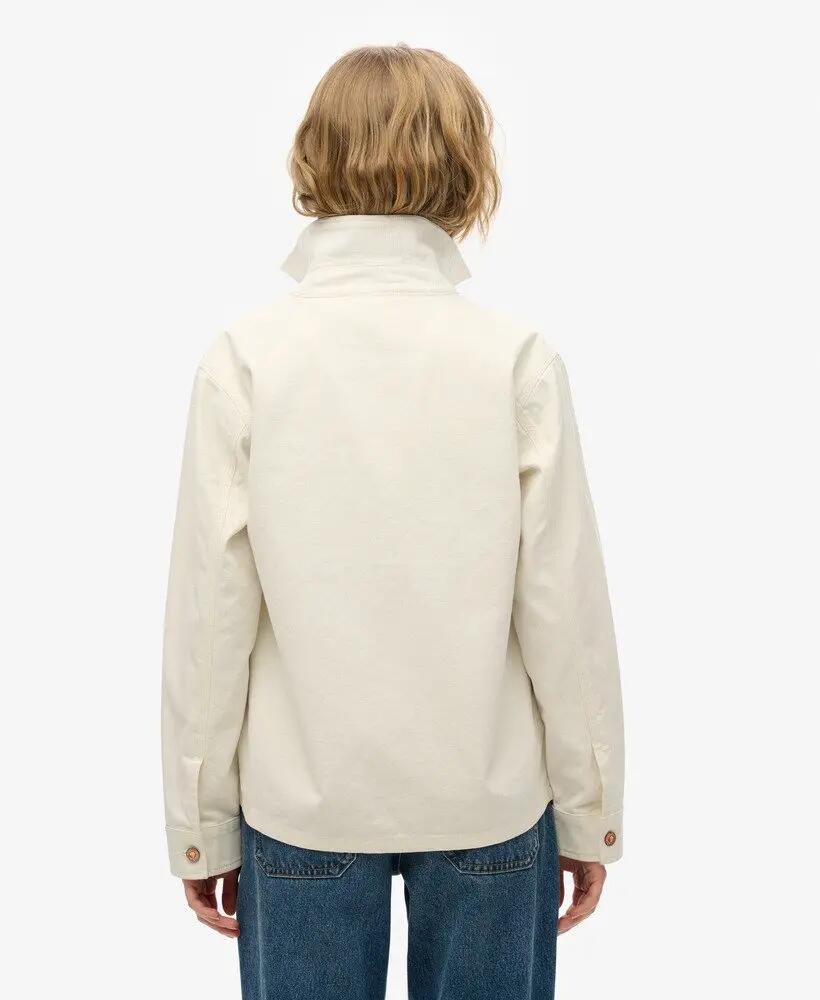 superdry Chore Jacket casaco mulher 100% algodão OFF WHITE 4/6