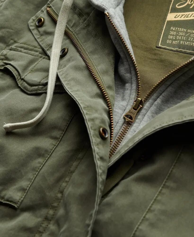 superdry Casaco Jersey Hooded Military Jkt Mulher Chive Green 6/7