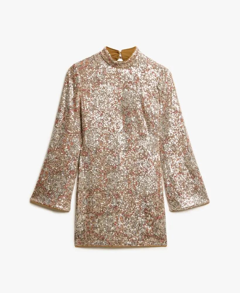 superdry Vestido mini com lantejoulas Paisley, manga comprida 7/7