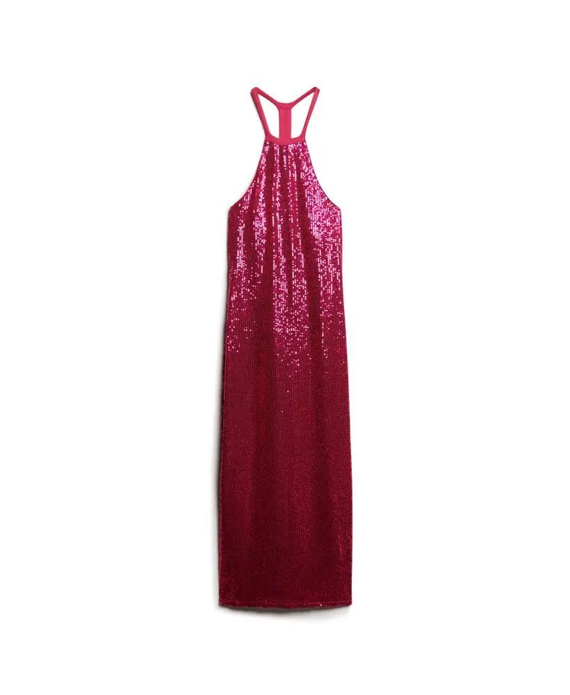 superdry Vestido midi halter com lantejoulas 6/6