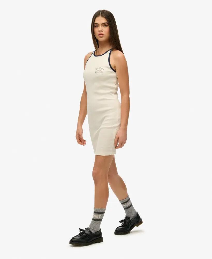 superdry Vestido tank canelado Athletic Essentials em algodão orgânico – Slim 5/5