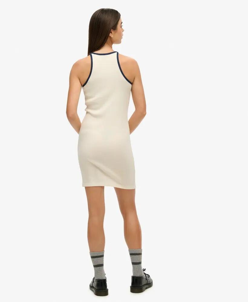 superdry Vestido tank canelado Athletic Essentials em algodão orgânico – Slim 4/5