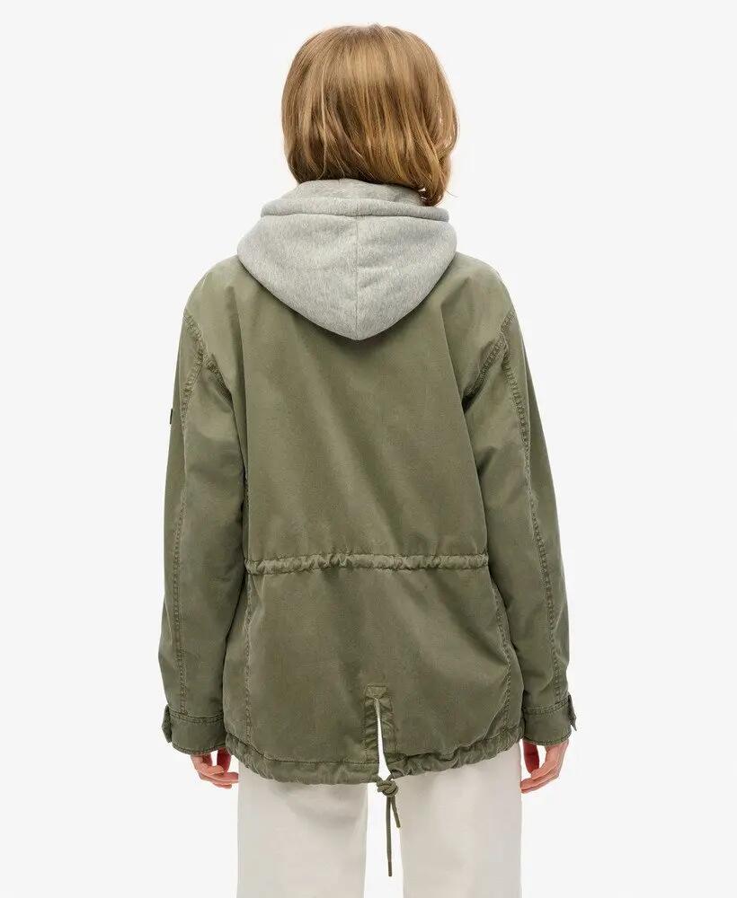 superdry Casaco Jersey Hooded Military Jkt Mulher Chive Green 4/7