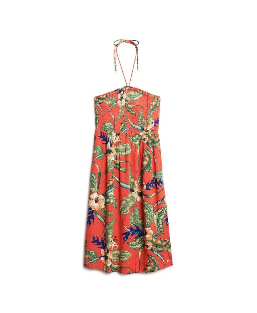 superdry Smocked Midi Beach Dress – vestido midi de praia em LENZING™ ECOVERO™ 6/7