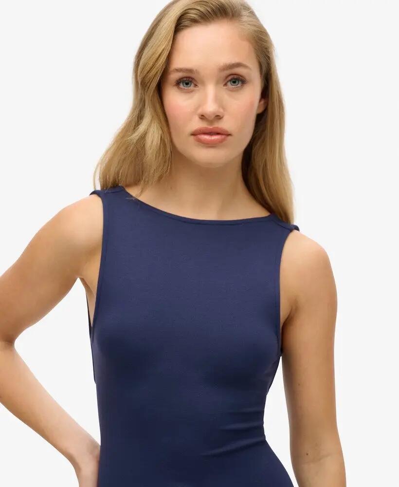 superdry Vestido midi Jersey Twist Back em modal e poliéster 2/5