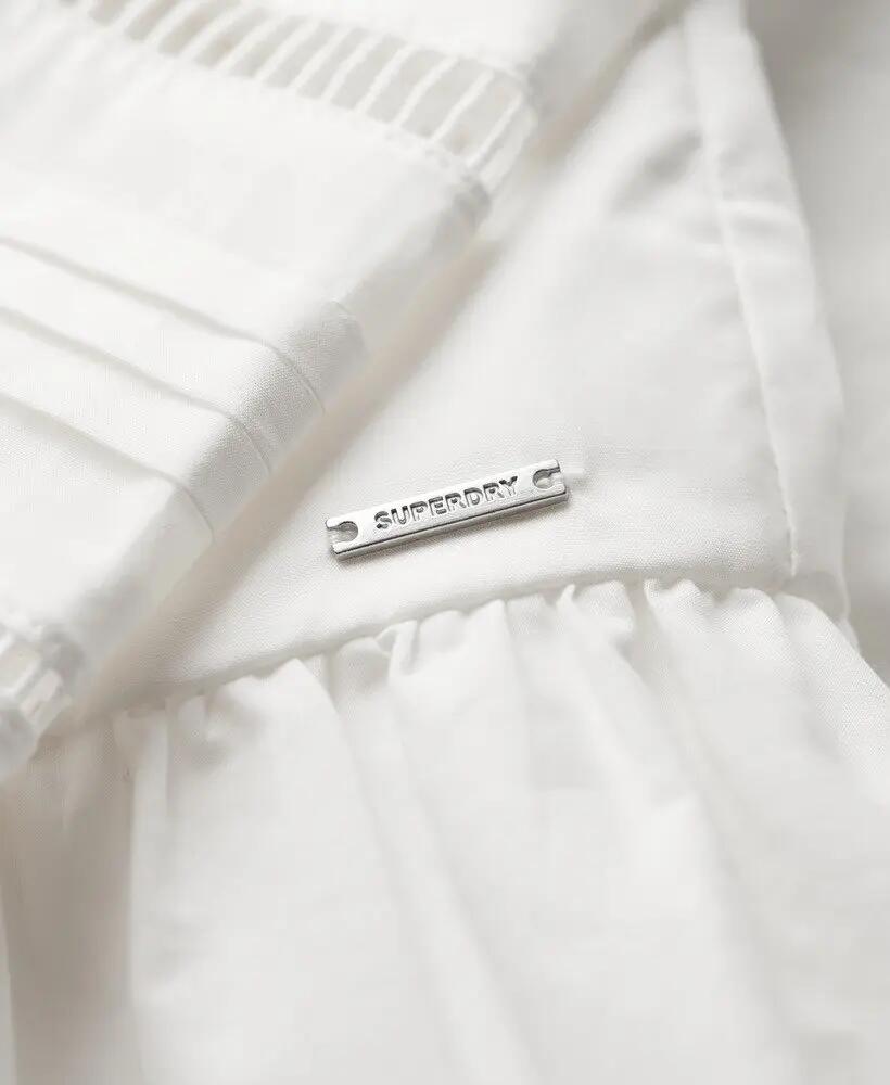 superdry Vestido-chemise Lace Mix em algodão Chalk White 6/7