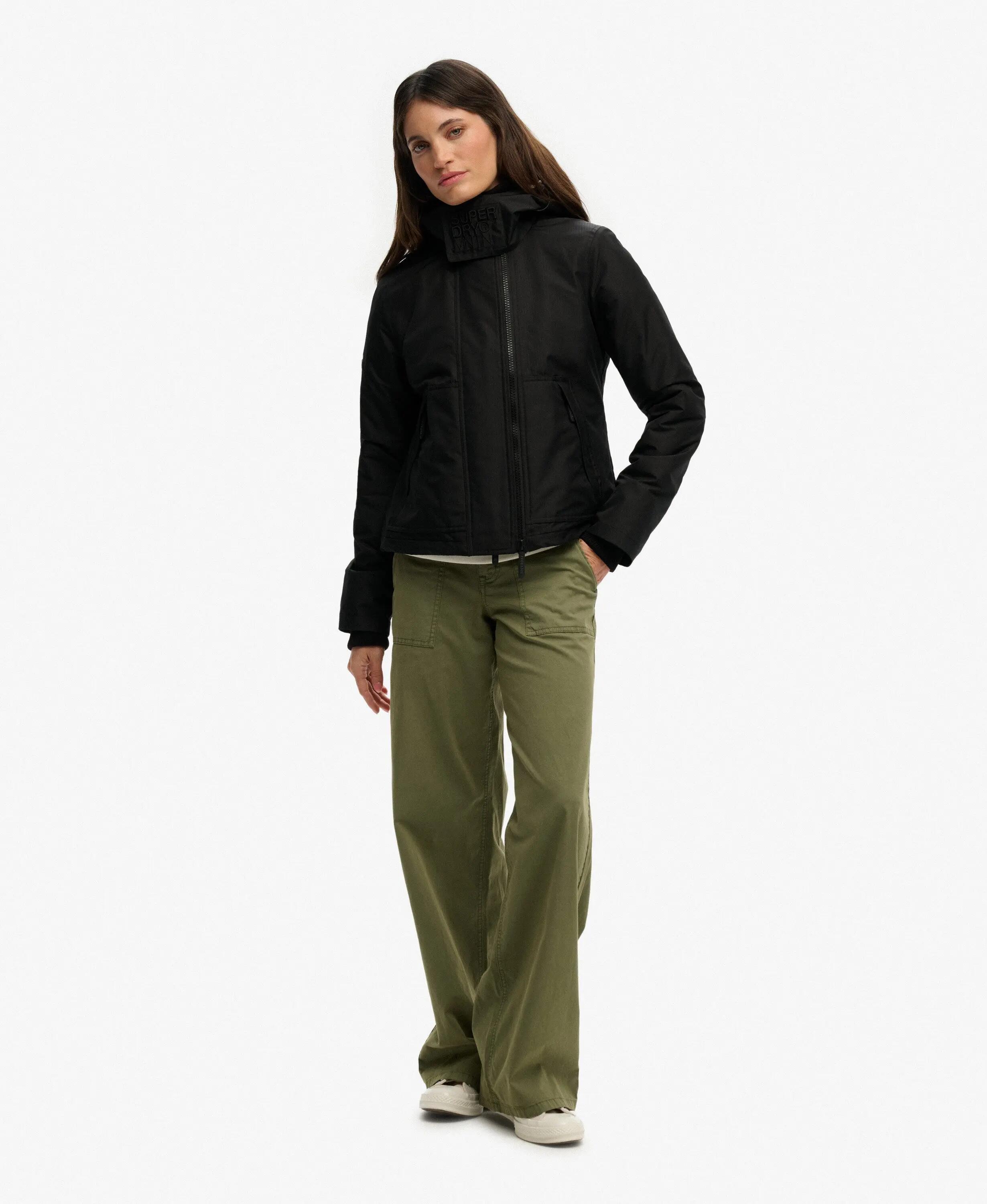 superdry Kurtka Hooded Arctic Windcheater Czarna – polarowa podszewka 3/6