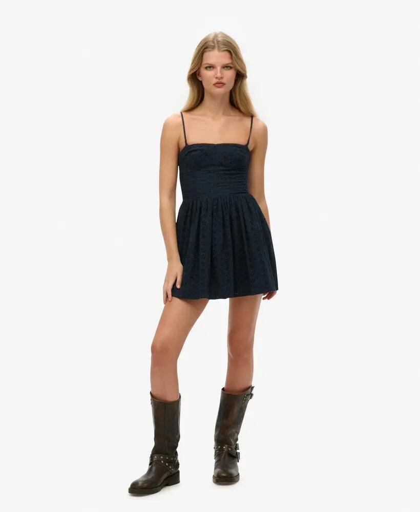 superdry Vestido Broderie Cami Mini Dress 100% algodão 2/5