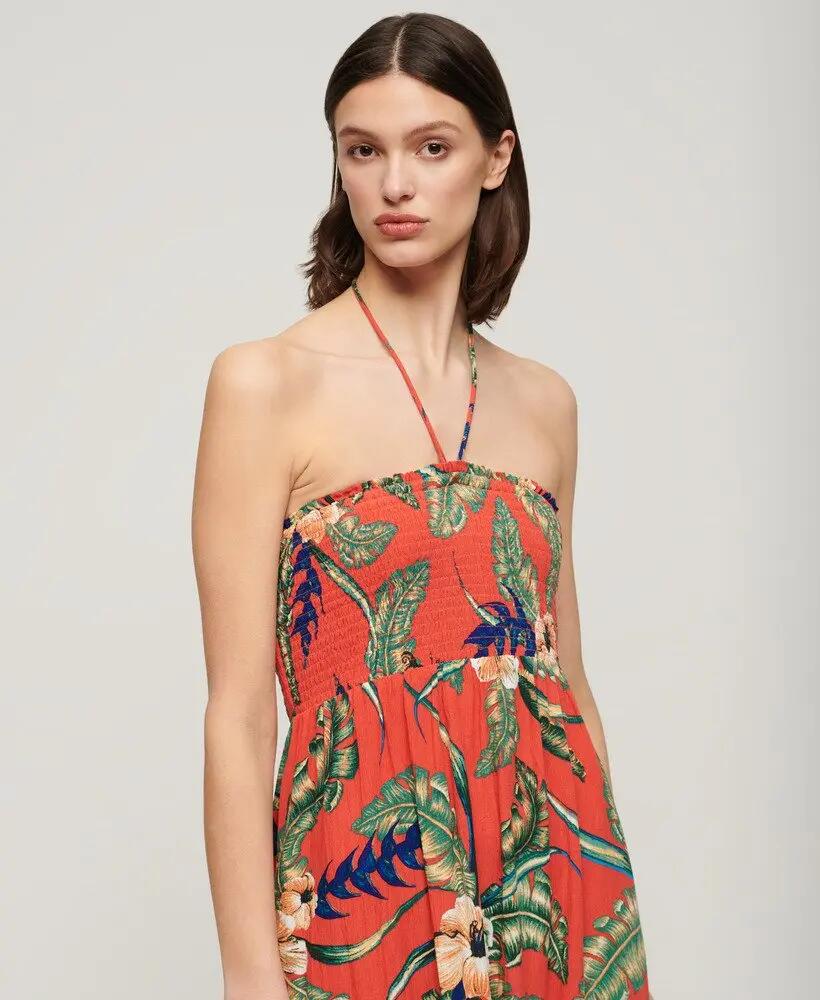 superdry Smocked Midi Beach Dress – vestido midi de praia em LENZING™ ECOVERO™ 3/7