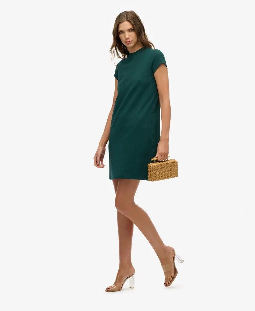 superdry Ss A Line Mini Dress abito mini a trapezio FOREST GREEN 4/7