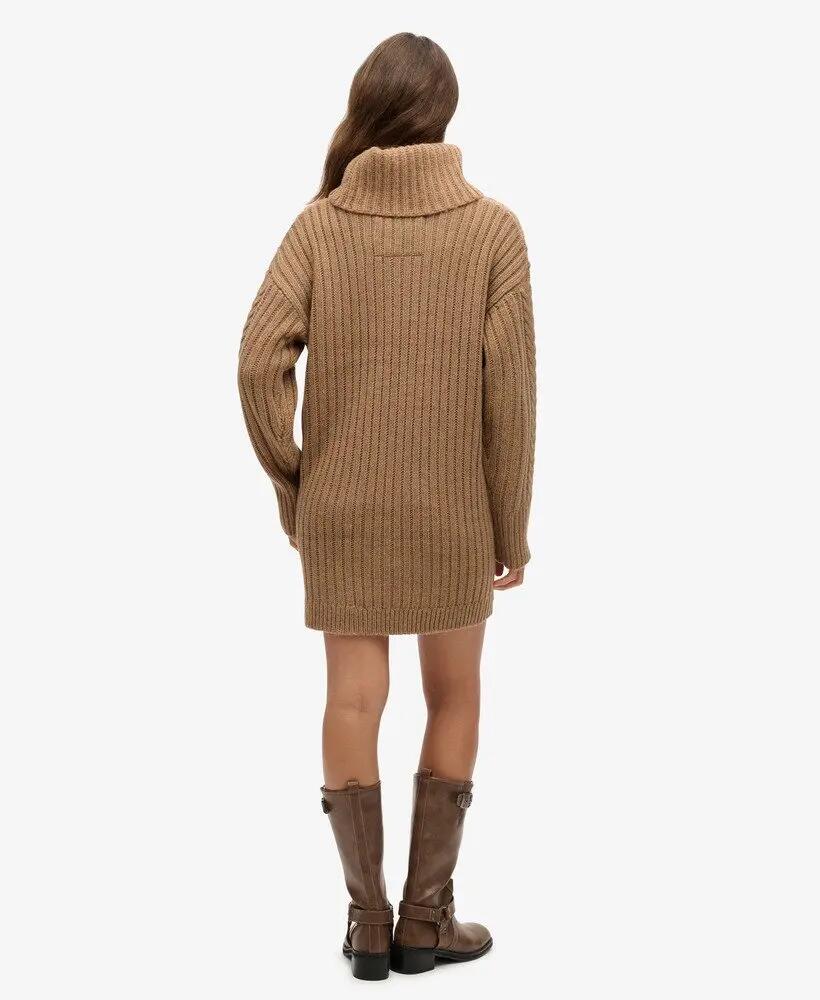 superdry Vestido Camisola Gola Alta Cable 4/6