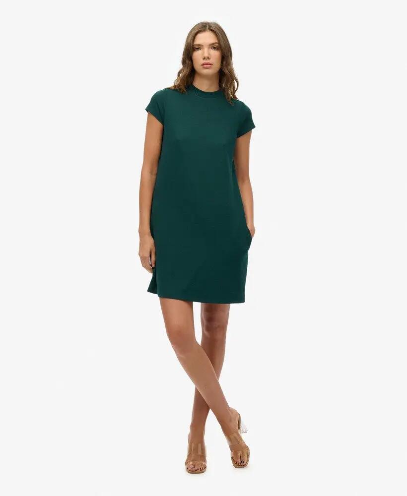 superdry Ss A Line Mini Dress abito mini a trapezio FOREST GREEN 2/7
