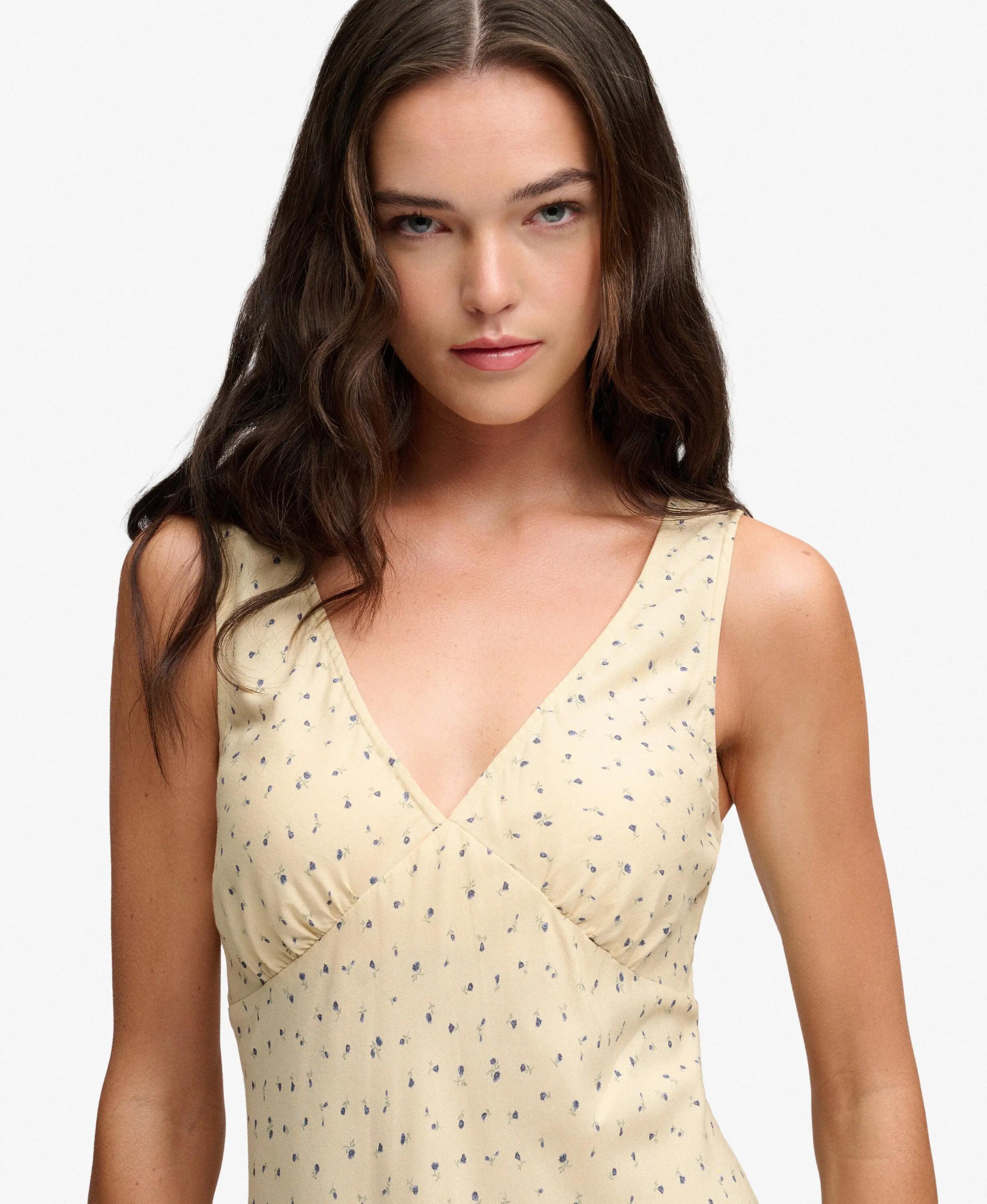 superdry Vestido mini estampado com decote sweetheart 3/7