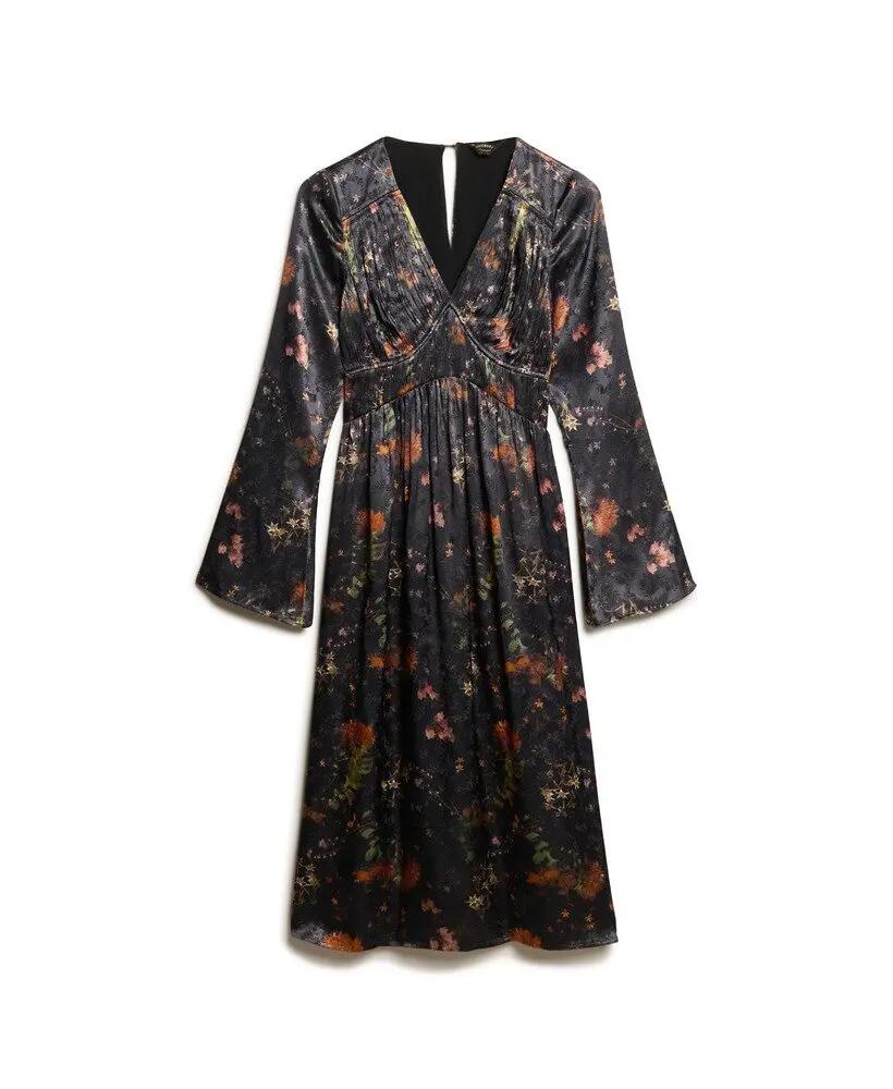 superdry Vestito midi jacquard maniche a campana 6/6