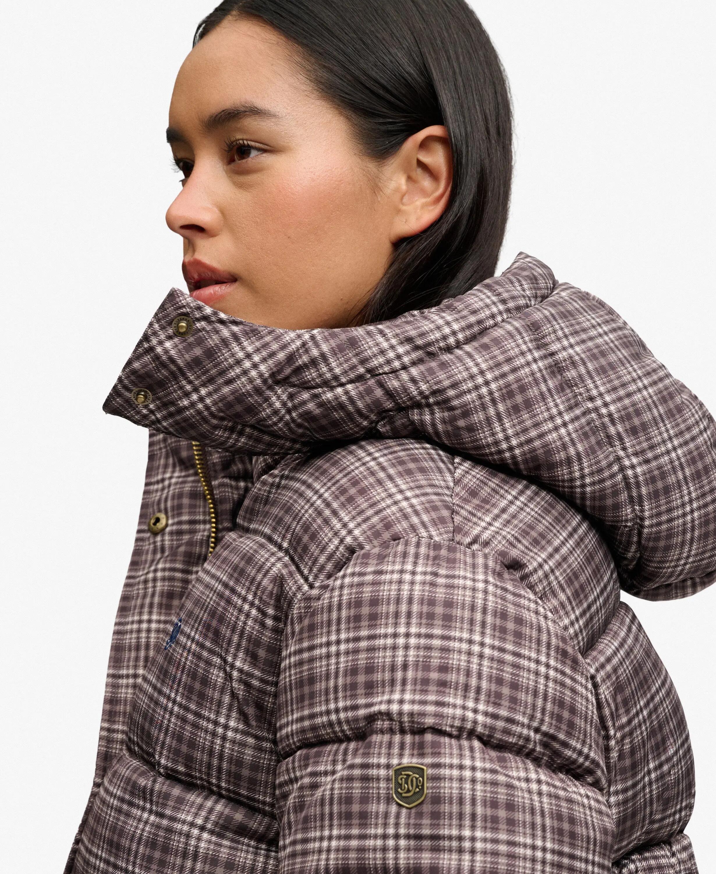 superdry Giacca Puffer Premium a Quadri – 100% Poliestere Riciclato – Chestnut 2/7