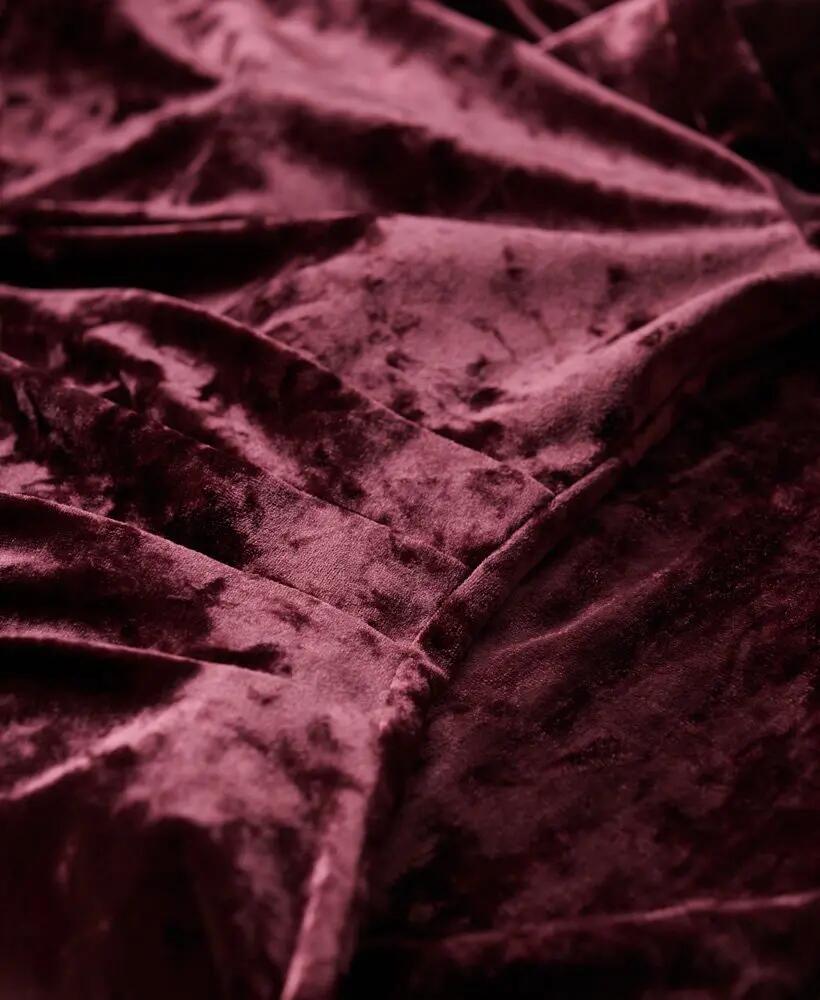 superdry Vestito corto maniche lunghe in velluto - Maroon Crush 6/7