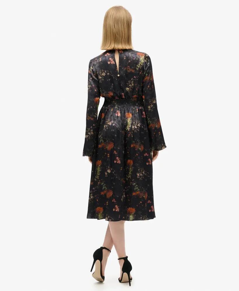 superdry Vestito midi jacquard maniche a campana 4/6