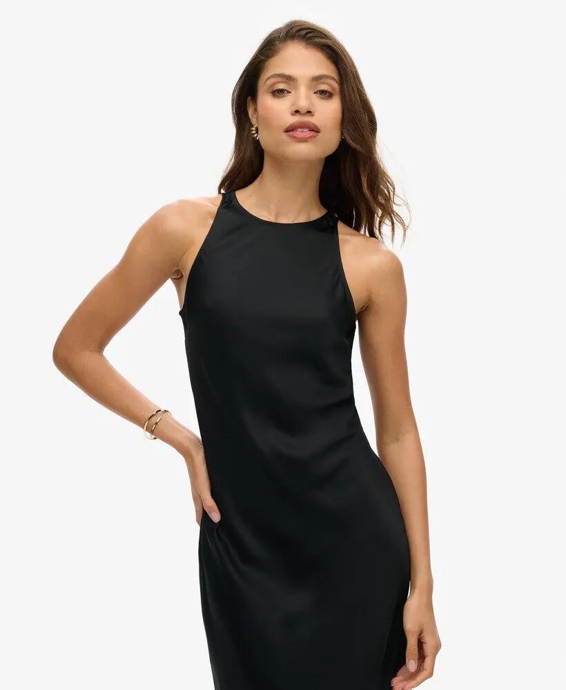 superdry Satin Racer Midi Dress preto 4/7