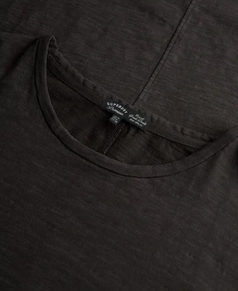 superdry Midi T-shirt Dress em algodão – Preto 6/6