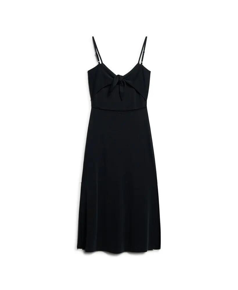 superdry Vestido Jersey Open Back preto com costas abertas 7/7