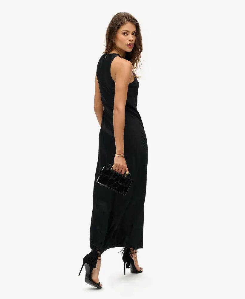 superdry Satin Racer Midi Dress preto 2/7