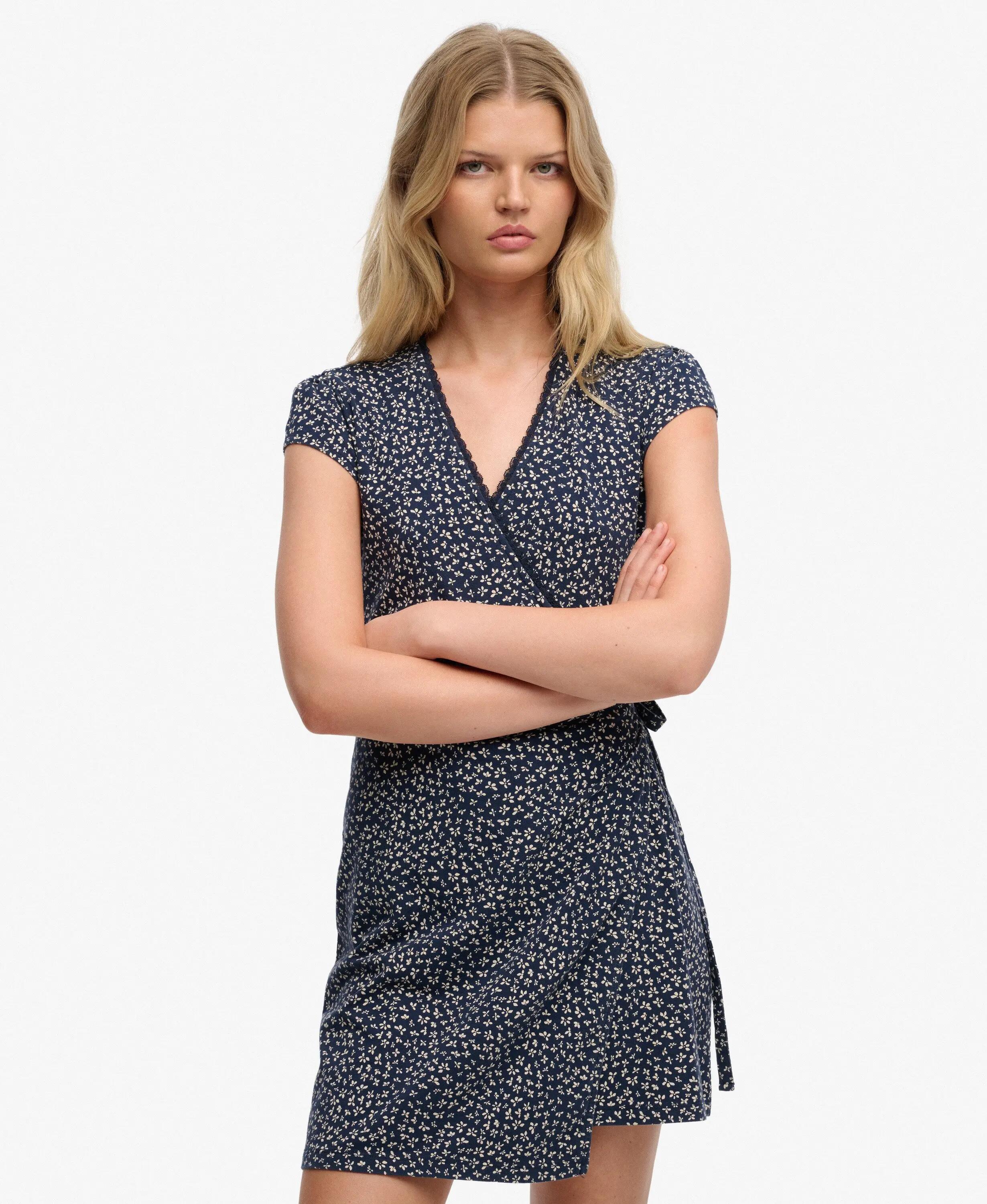 superdry Vestido envelope Athletic Essential em algodão elástico 2/6