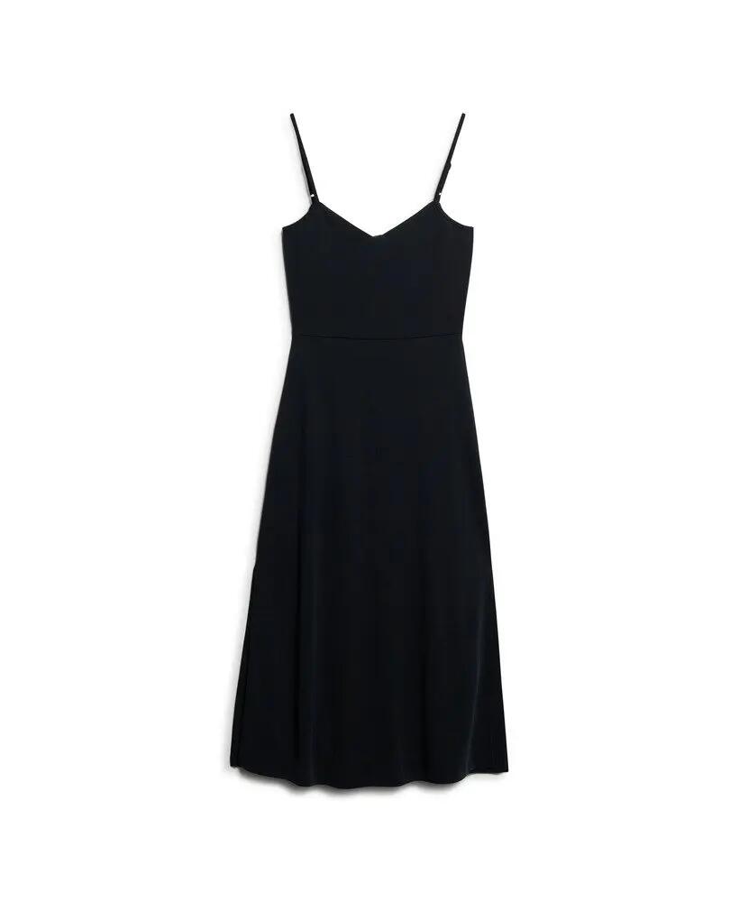 superdry Vestido Jersey Open Back preto com costas abertas 6/7