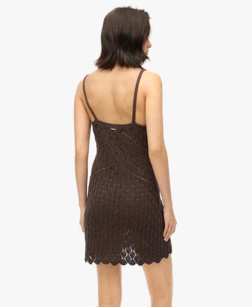 superdry Vestito corto Crochet Cami in cotone e poliestere 5/7