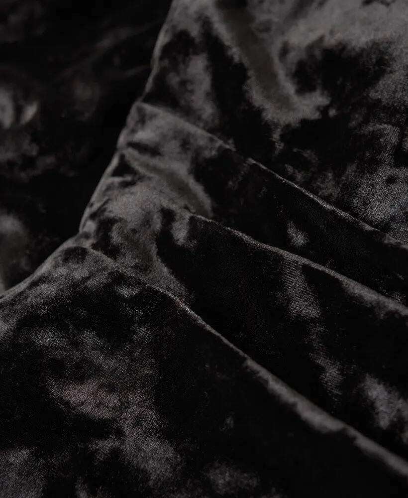 superdry Velvet Maxi Dress vestido maxi de veludo gola alta sem mangas 5/6