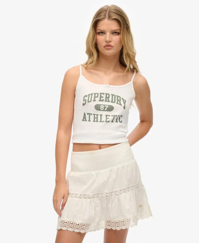 superdry Gonna Mini Ibiza in Pizzo – 100% Cotone, stile vintage 1/7