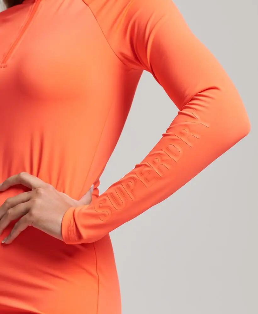 superdry Vestido mini bodycon mangas compridas ajustado 4/6