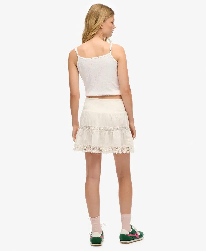 superdry Gonna Mini Ibiza in Pizzo – 100% Cotone, stile vintage 6/7
